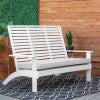 Banc Kaiko blanc avec coussin