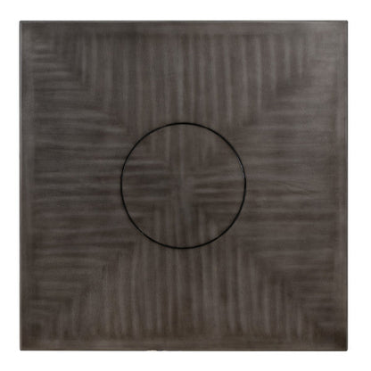 Table haute Seneca Brown avec plateau tournant