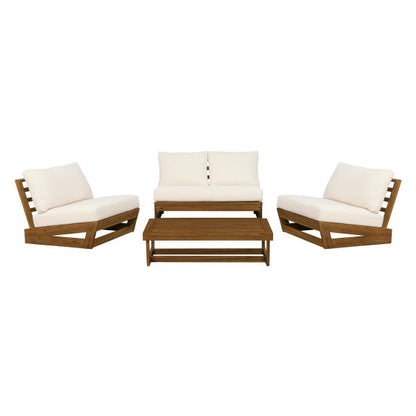 Ensemble d'extérieur Bluffton noir, blanc ou gris, 4 pièces