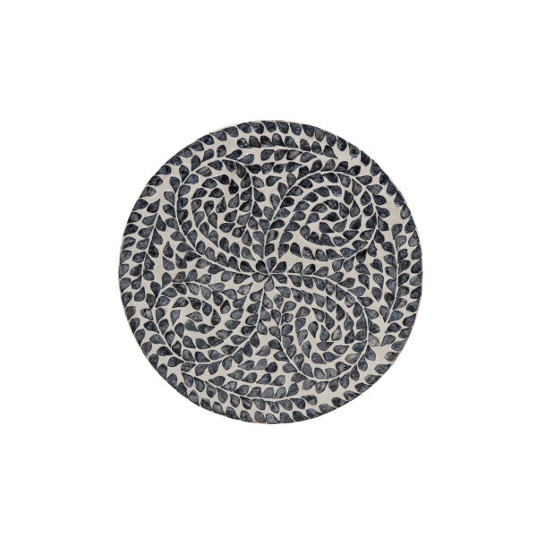 Table d'appoint noire en nacre de Capiz