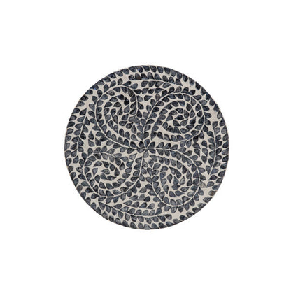 Table d'appoint noire en nacre de Capiz