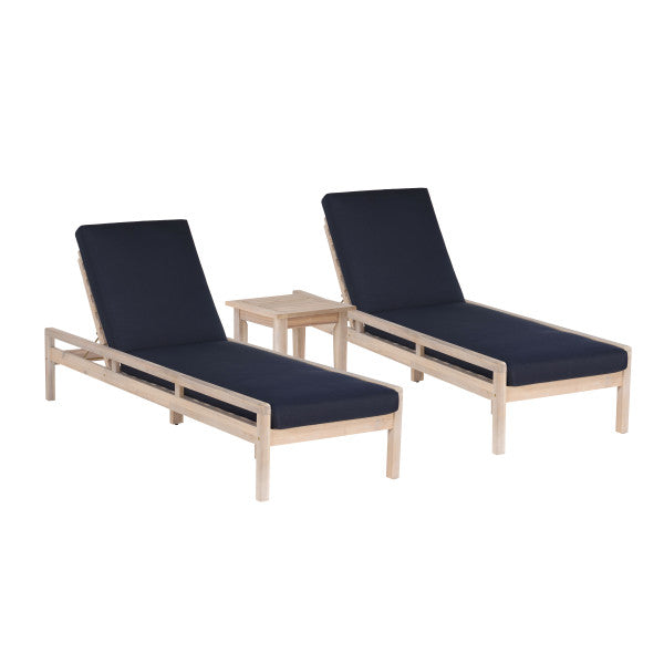 Ensemble de chaises longues 3 pièces Svana Blue