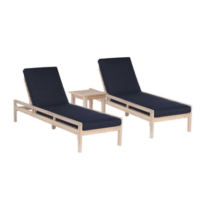 Ensemble de chaises longues 3 pièces Svana Blue