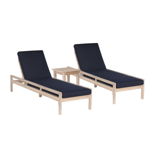 Ensemble de chaises longues 3 pièces Svana Blue