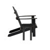 Ensemble Adirondack noir 1 chaise 1 table