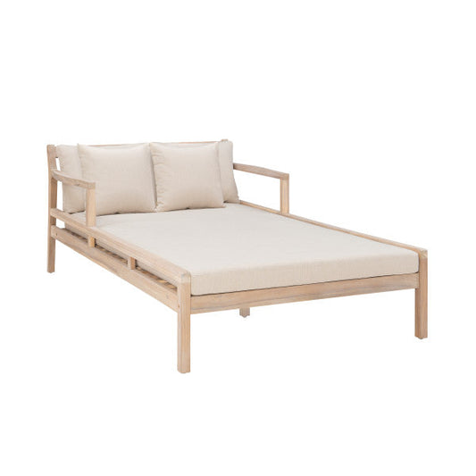 Chaise longue double d'extérieur Svana beige