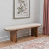 Banc en bois couleur avoine Oscar Pillar