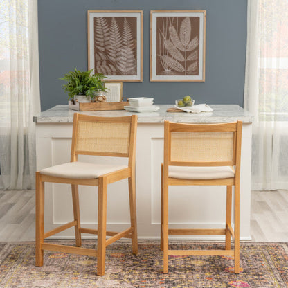 Tabourets Beaux en rotin (lot de 2)