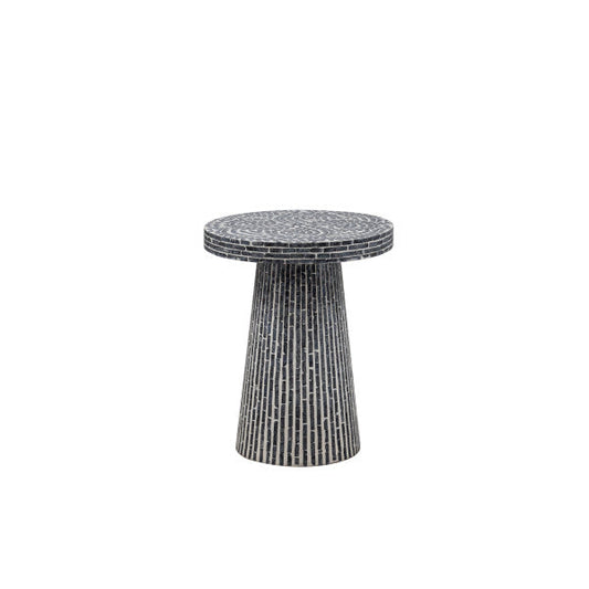 Table d'appoint noire en nacre de Capiz