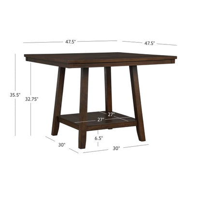 Table haute Seneca Brown avec plateau tournant