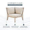Fauteuil d'angle Svana beige ou marine