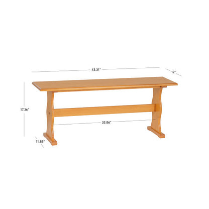 Coin repas naturel Chelsea, banc simple