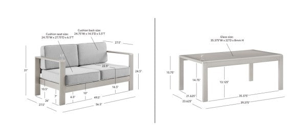 Ensemble de jardin Key Largo 2 places (2 pièces)