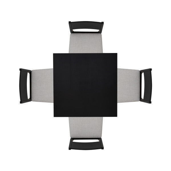 Ensemble de comptoir 5 pièces rembourré noir Cosgrove