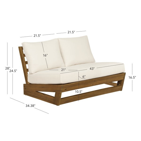 Banc d'extérieur Bluffton noir, blanc ou gris