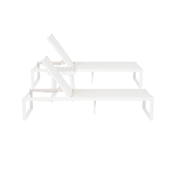 Ensemble de chaise longue et table 3 pièces Alora en aluminium