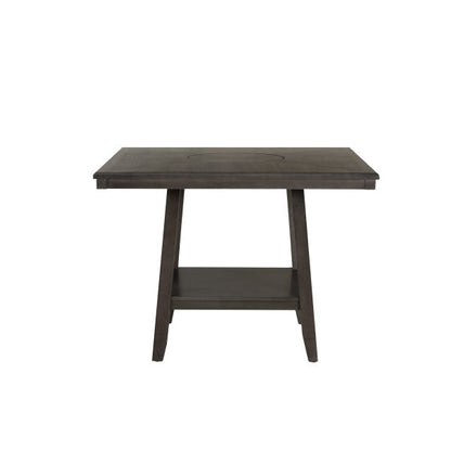 Table haute Seneca Brown avec plateau tournant