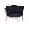 Fauteuil d'angle Svana beige ou marine
