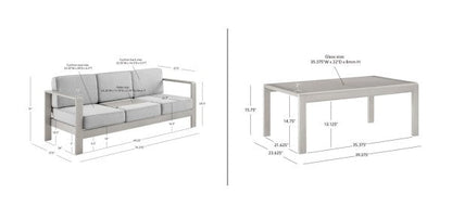 Ensemble de jardin Key Largo 3 places 2 pièces