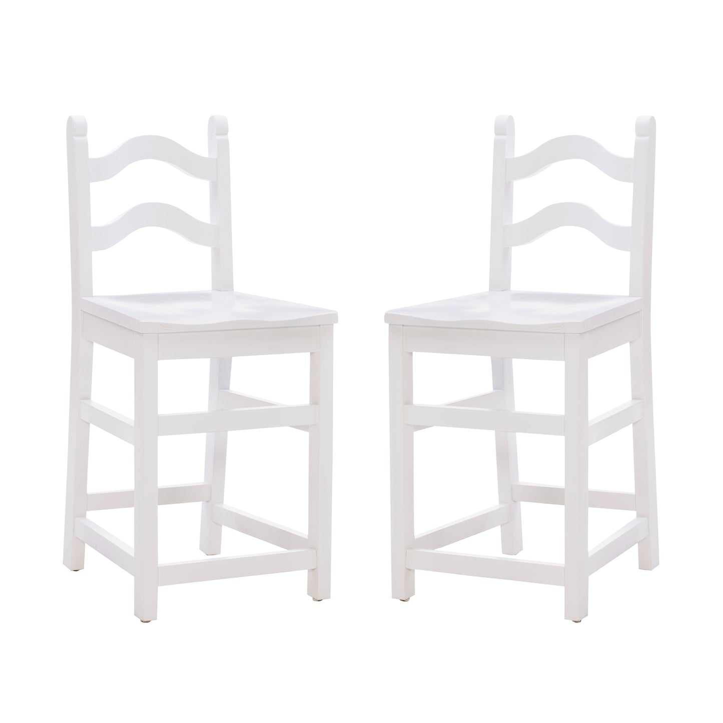 Tabourets de bar York blancs (lot de 2)