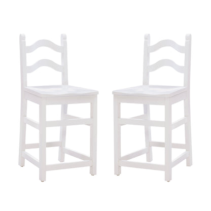 Tabourets de bar York blancs (lot de 2)