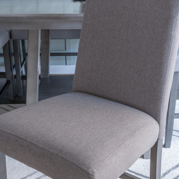 Ensemble de comptoir Seneca Gray, banc Nook 6 pièces