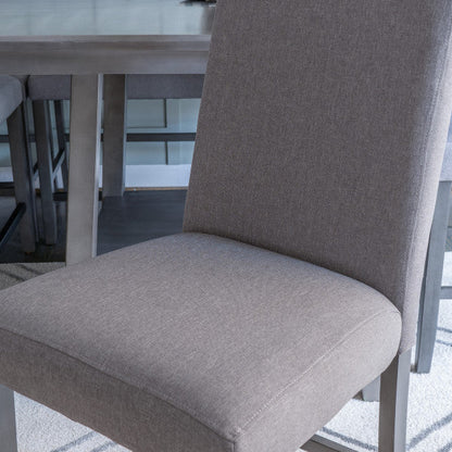 Ensemble de comptoir Seneca Gray, banc Nook 6 pièces