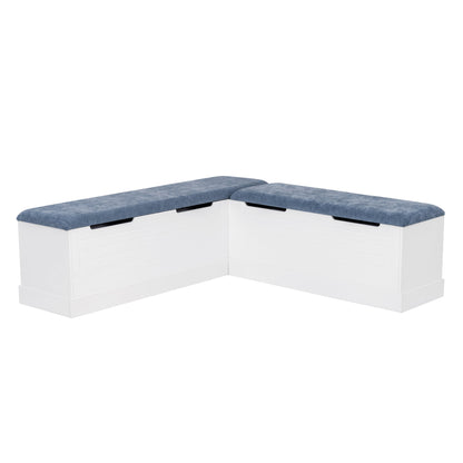 Nancy White Blue Nook capitonné sans dossier