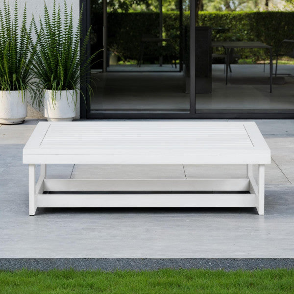 Table basse Bluffton naturelle ou blanche