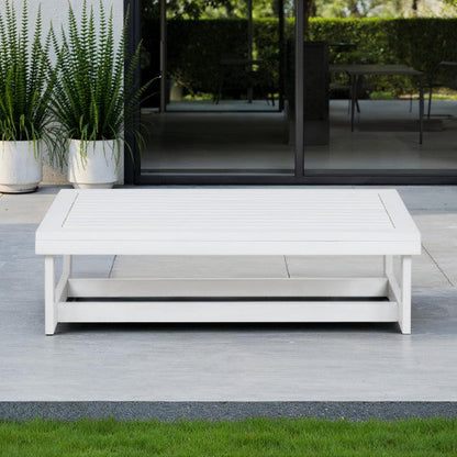 Table basse Bluffton naturelle ou blanche