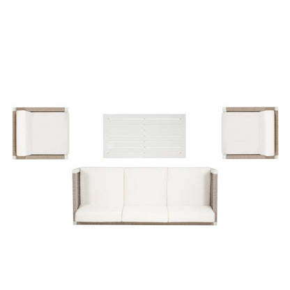 Ensemble de conversation d'extérieur Calabash 4 pièces