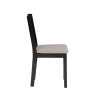 Table d'angle en noyer noir Norah, 2 chaises