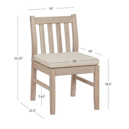 Chaises de salle à manger d'extérieur Svana Natural (lot de 2)