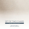 Chaise d'appoint Svana beige ou marine (lot de 2)