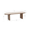 Banc en bois couleur avoine Oscar Pillar
