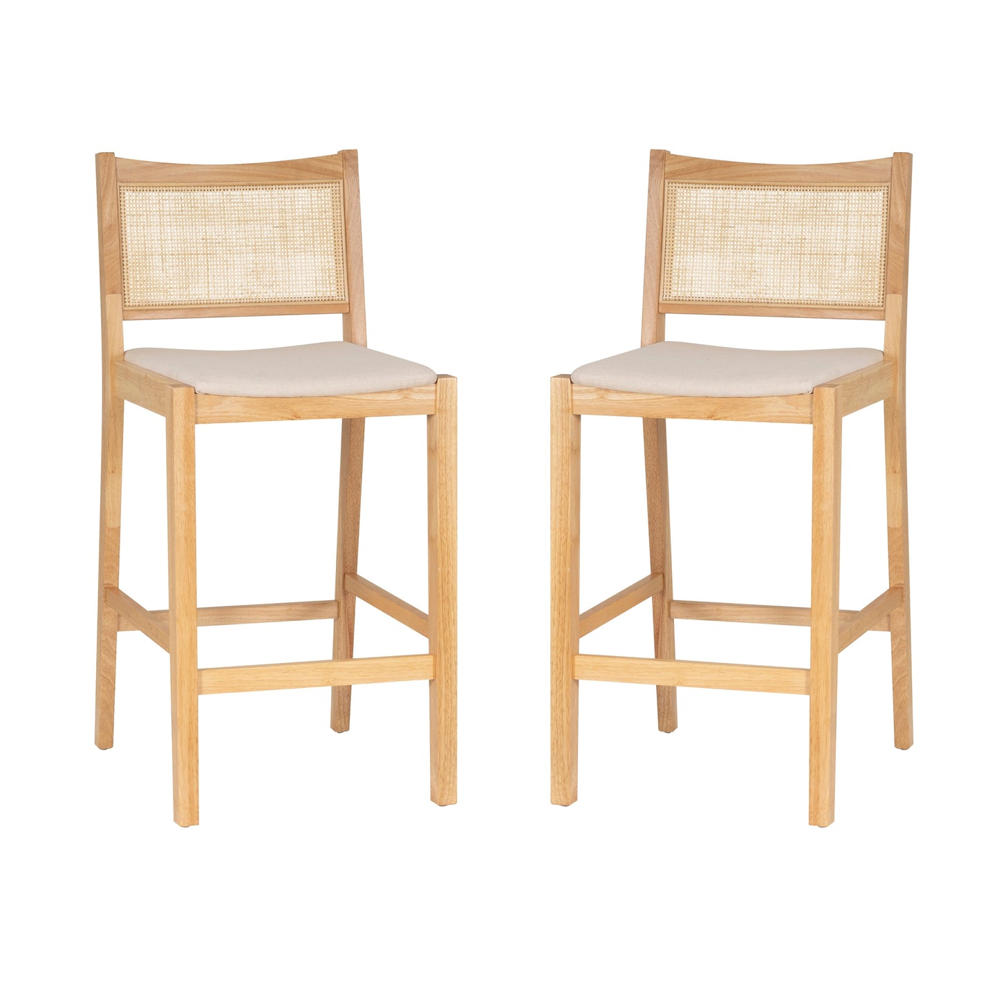 Tabourets Beaux en rotin (lot de 2)