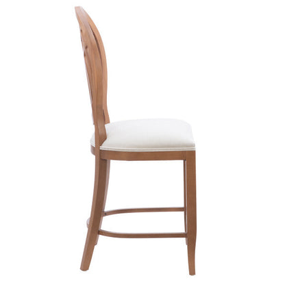 Tabourets de bar Oakley marron avec assise rembourrée (lot de 2)