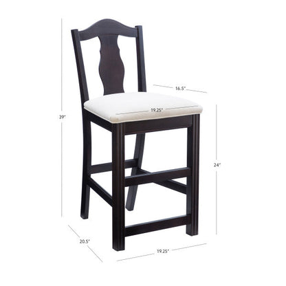 Tabouret de comptoir rembourré Jax Brown (ensemble de 2)