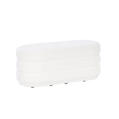 Pouf oblong Lisa White Sherpa
