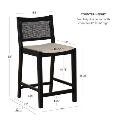 Tabourets Beaux en rotin (lot de 2)