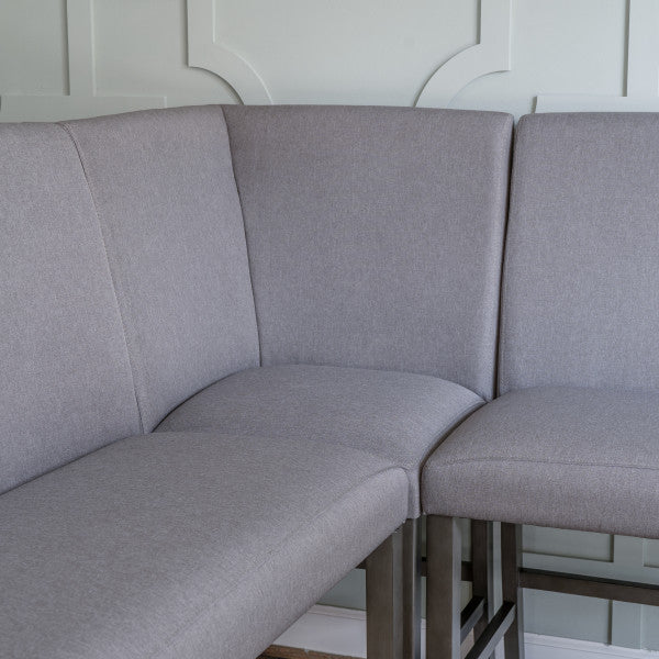 Ensemble de comptoir Seneca Gray, banc Nook 6 pièces