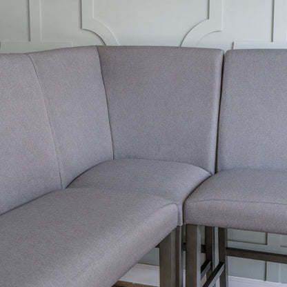 Ensemble de comptoir Seneca Gray, banc Nook 6 pièces