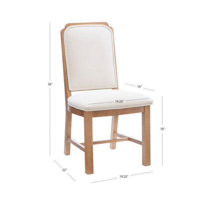 Chaise d'appoint Bree Brown, siège rembourré (lot de 2)