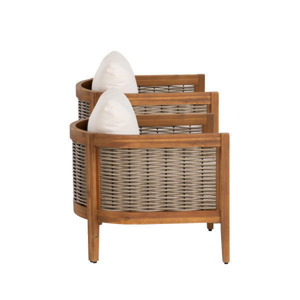 Fauteuil club d'extérieur St. Lucia marron