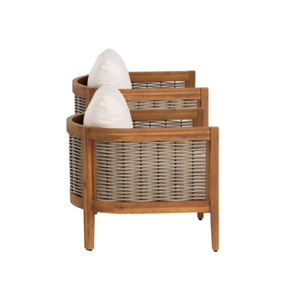 Fauteuil club d'extérieur St. Lucia marron