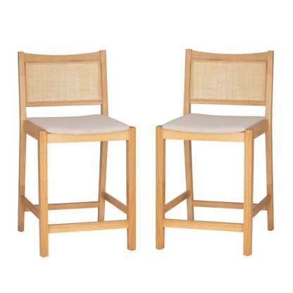 Tabourets Beaux en rotin (lot de 2)