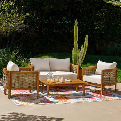 Ensemble d'extérieur 4 pièces St. Lucia marron