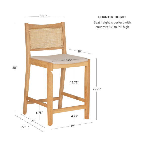 Tabourets Beaux en rotin (lot de 2)