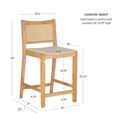 Tabourets Beaux en rotin (lot de 2)