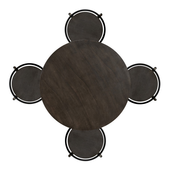 Ensemble table de bar ronde Haywood 5 pièces avec tabourets réglables